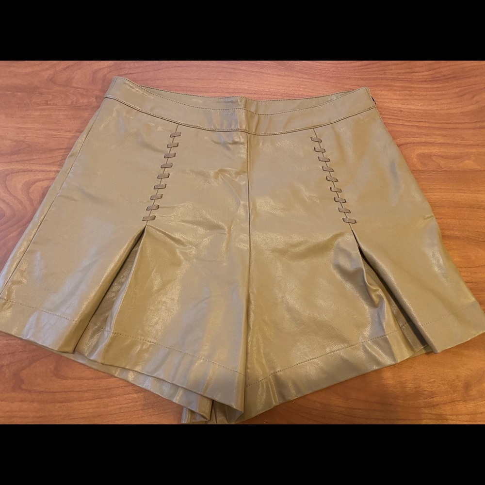 Leather shorts
